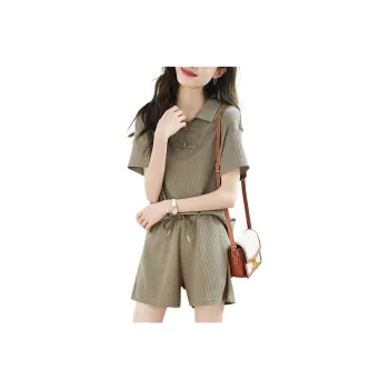 Mo Han Yi Mei Casual Suit Women's Gray Green