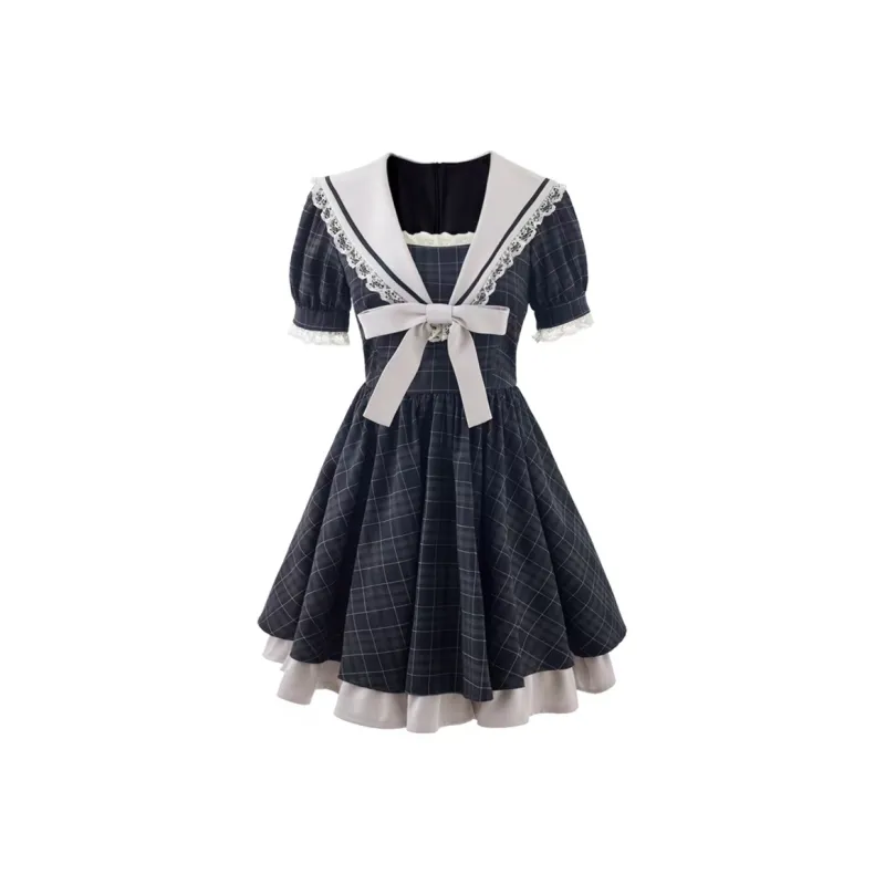 Incolore Short Sleeved Dresses Women's Gray Dresses-0