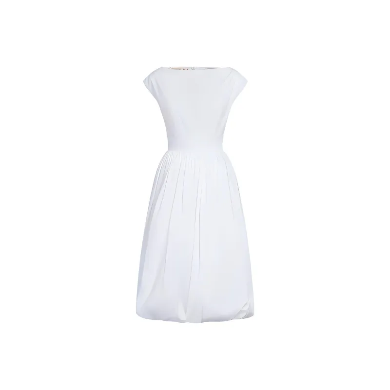 MARNI Cap Sleeved Boat Neck Midi Dress-0