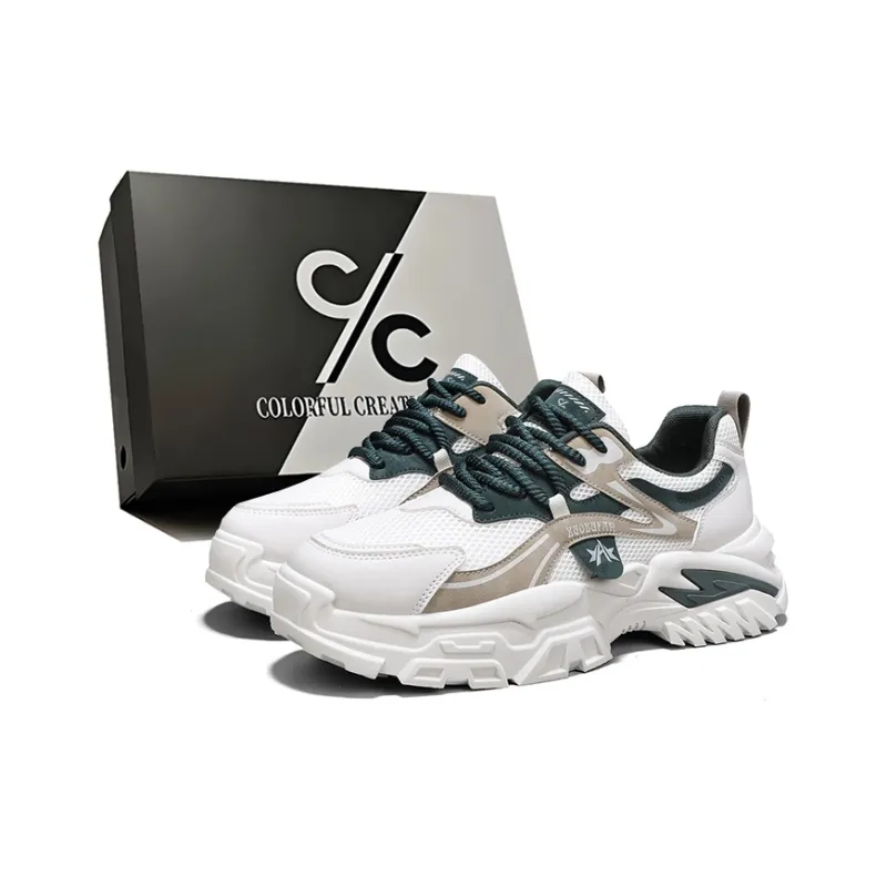 Colorful Creations Height Increasing Abrasion Resistant Lightweight Slip Resistant Low Top Chunky Sneakers Men's-6