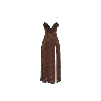 HOUSE OF CB LUCIANNA Slip Dresses Women's Espresso/Coffee