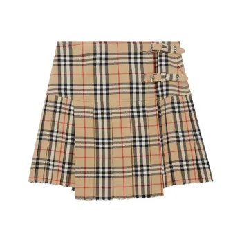 Burberry Women'ss Wool Kilt Skirt Vintage Check