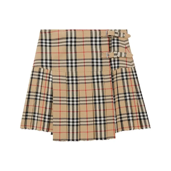 Burberry Women'ss Wool Kilt Skirt Vintage Check-0