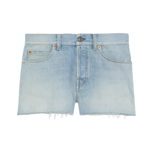 GUCCI x Doraemon Denim Shorts Women's Blue