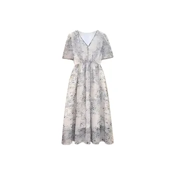 ARIADNAW STUDIO Short Sleeved Dresses Women's Blue Gray