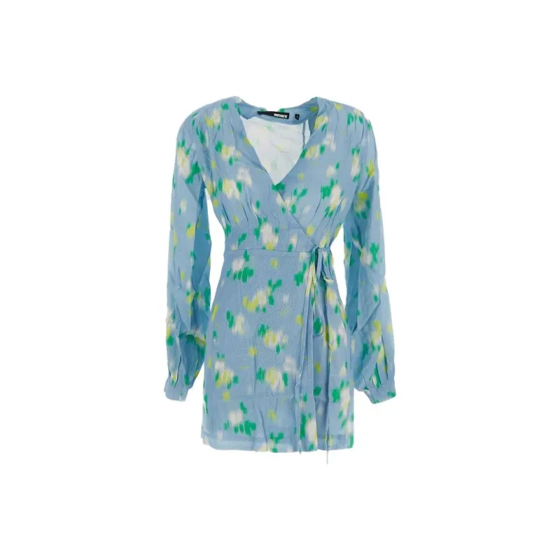 Rotate Long-Sleeved Dresses Women's Blue-0