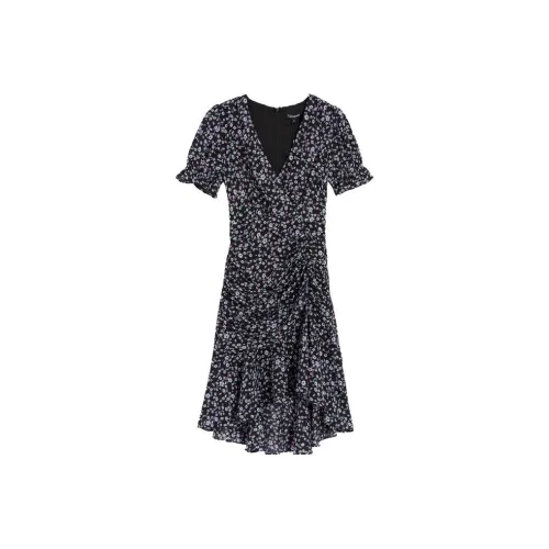 Bebe Short Sleeved Dresses Women's Floral Black