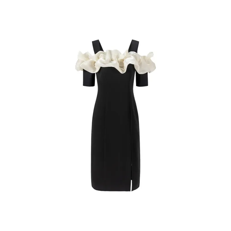 CHICHY CHICHY Short Sleeved Dresses Women's Black-0