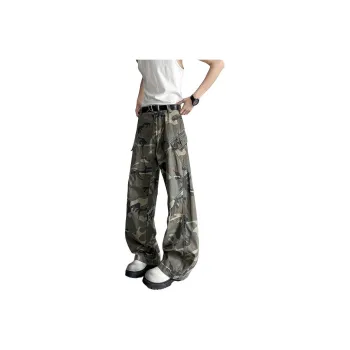 TH FABRICATE Cargo Pants Women's Green Camouflage