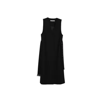 Roselingling Sleeveless Dress Women's Elegant Black