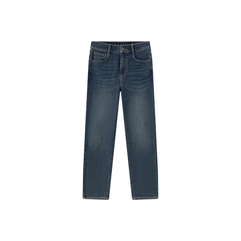 SEM/R Senyou Denim Tapered Pants With Leg Lengthening Fall Jeans Women's-4