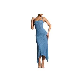 OH POLLY DOLE Slip Dresses Women's Smokey Blue