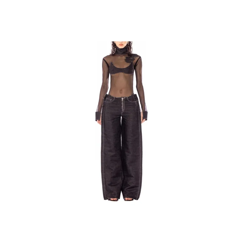 SAMI MIRO VINTAGE RAW WAIST TROUSER Jeans Women's BLACK/Black-0