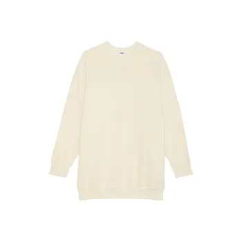 Victoria's Secret PINK Ivy Fleece Oversized Sweatshirt Dress/WS Long-Sleeved Dresses Women's White Shell