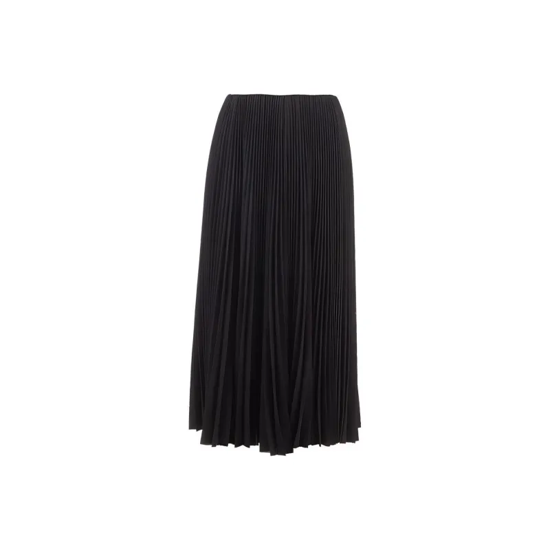Balenciaga Pleated Midi Skirt 'Black'-0