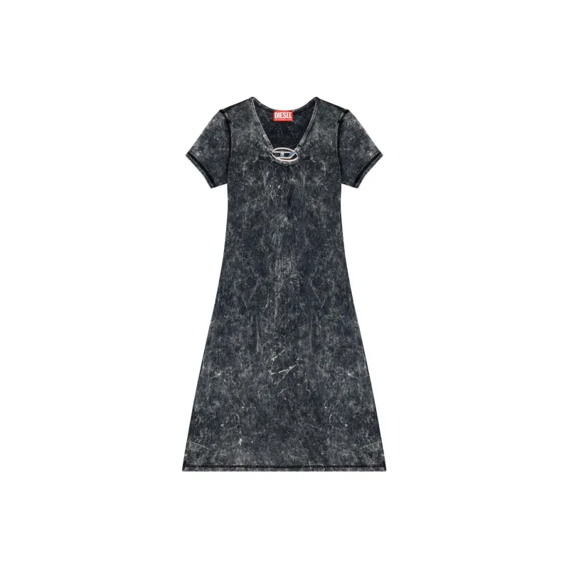 DIESEL D Crespe A line Denim Dress-0