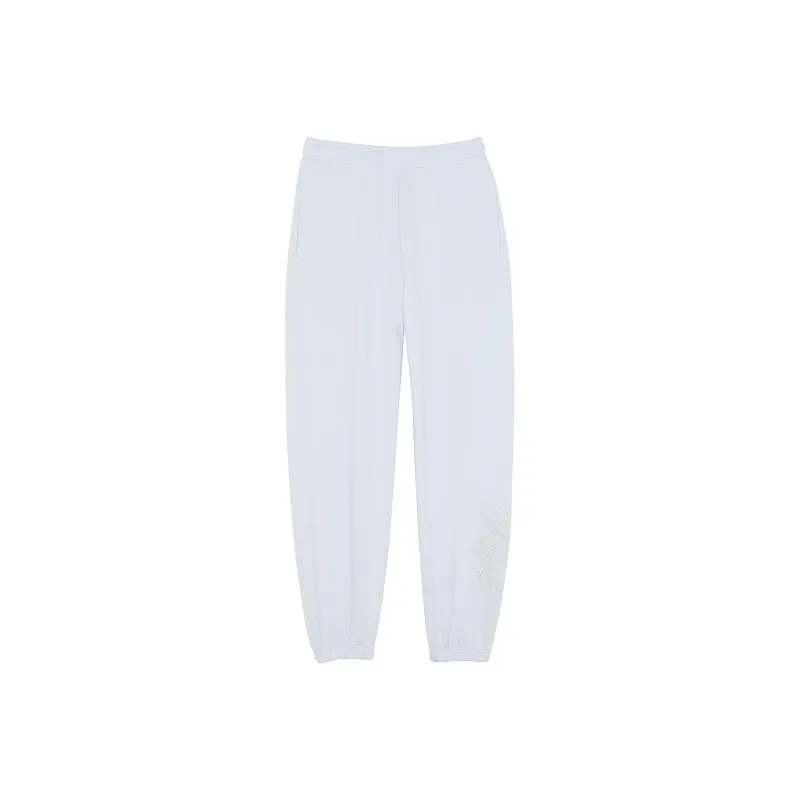 Victoria's Secret PINK Ivy Fleece Campus Sweatpants/HBB Knitted Sports Pants Women's Hydrangea Blue Shimmer-0