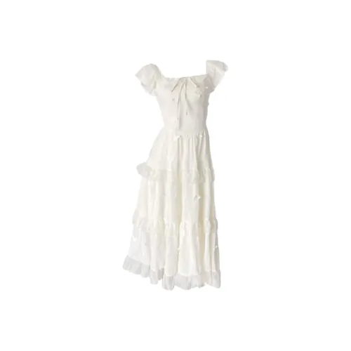 AURORA MUSE Short Sleeved Dress Women's Beige