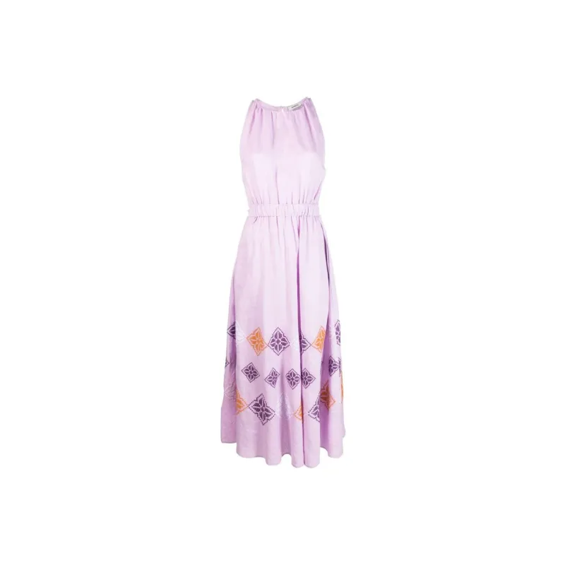 Sandro Sleeveless Dresses Women's Gray Purple-0