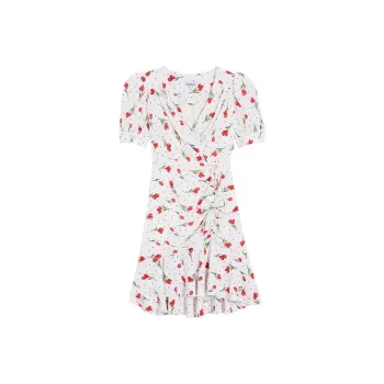 Bebe Short-Sleeved Dresses Women's White Green