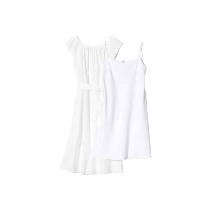 UNIQLO Sleeveless Dress Women's White-0