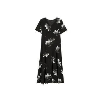 EIDOLON GRAIN Short Sleeved Dresses Women's Black