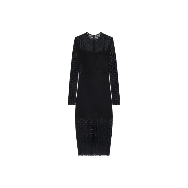 Givenchy Monogrammed Crew Neck Dress-0