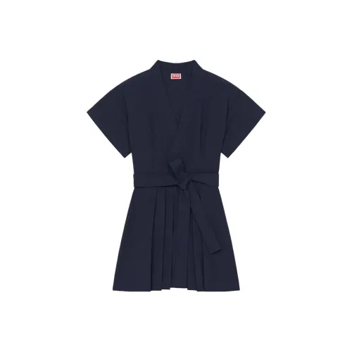 KENZO Kimono Flared Cut Mini Dress