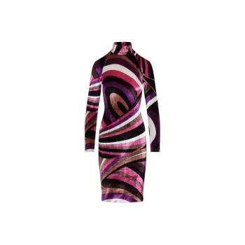 EMILIO PUCCI Iride print Velvet Mini Dress