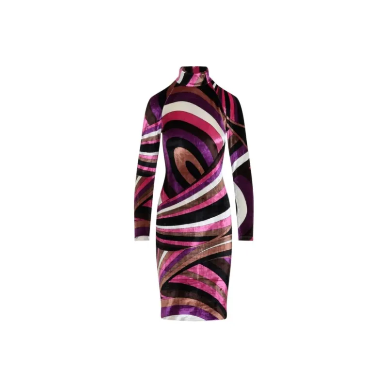 EMILIO PUCCI Iride print Velvet Mini Dress-0