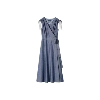 Ines De La Fressange X UNIQLO X Ines De La Fressange Sleeveless Dresses Women's Dark Blue