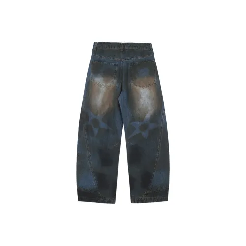 YEARNED Curved Blade Jeans Women's Navy Blue