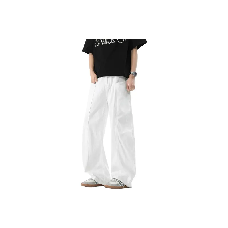 MIIOW Trend Party Series Jeans Unisex White-1