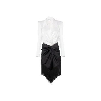 BALMAIN Long Sleeved Dresses Women's White