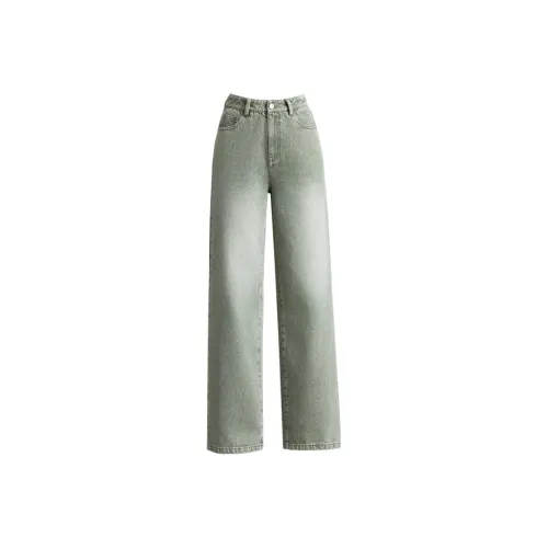 You cow me pants Jeans Women's Sprout Green Color