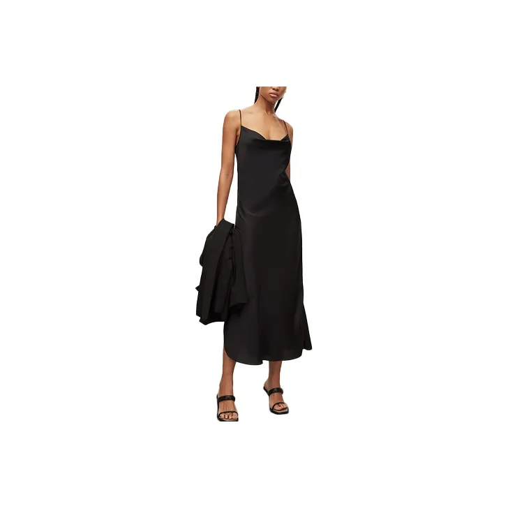 ALLSAINTS Una Satin Midi Dress-1