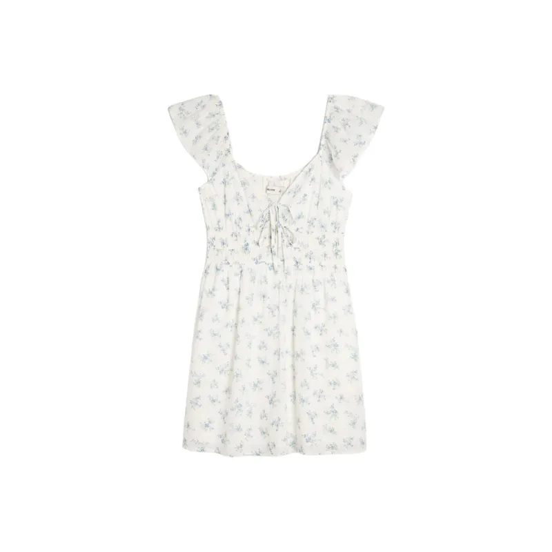 Hollister Short-Sleeved Dresses Women's White All Over Print-0