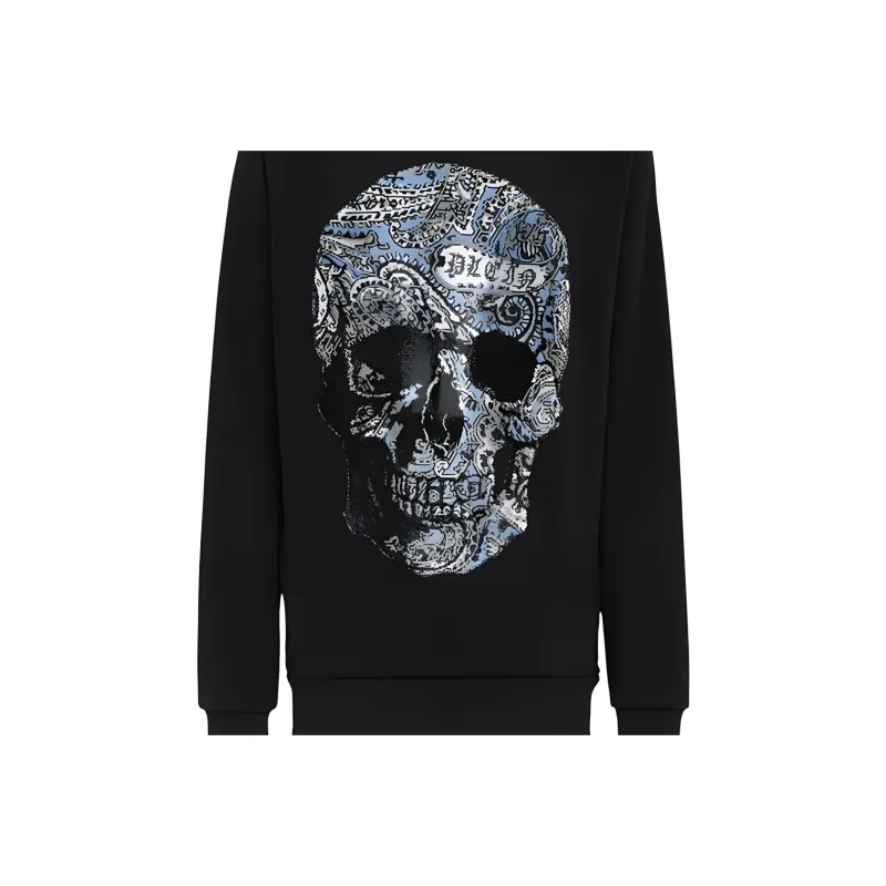 PHILIPP PLEIN Rhinestone embellished Skull Hoodie-4