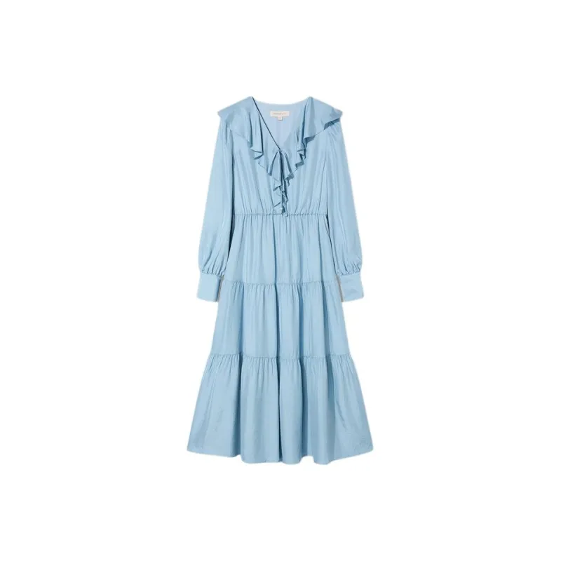 Goodland Long Sleeved Dresses Women's Light Blue-0