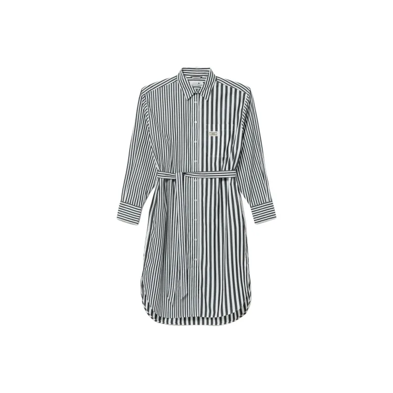 LACOSTE Long Sleeved Dress Women's Blue White-0