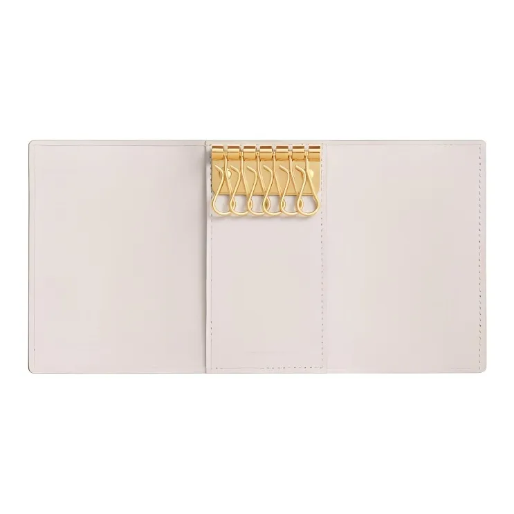CELINE Grained Calfskin Key Pouch Women's Pink/Blue-3