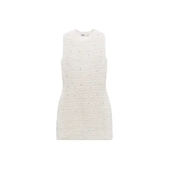 ZARA Sleeveless Dress Women's White