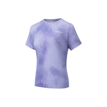 Anta Running Collection T Shirt Women's Dusk Glow Purple/All Over Print