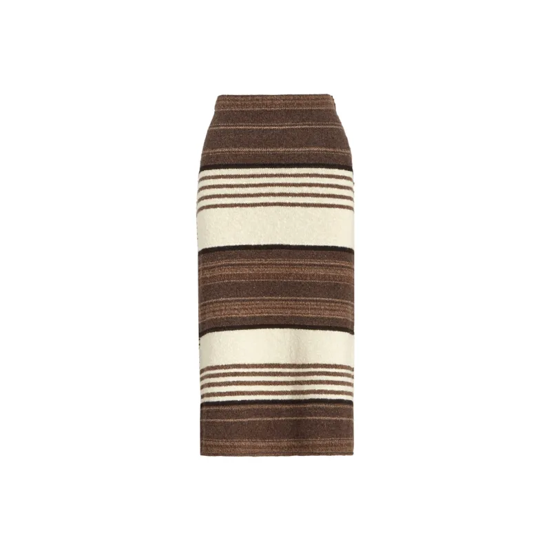 Polo Ralph Lauren Naiomi Glasses Collection FW24 Knit Long Skirts Women's Brown-0