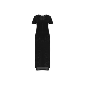 Lemaire Column Dress With Slits 'Black'