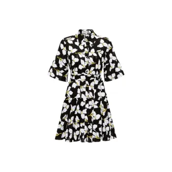 DVF Diane Von Furstenberg Short Sleeved Dress Women's Black