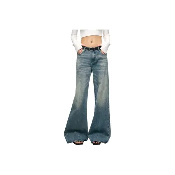 Aaisup Denim Pants Women's Blue
