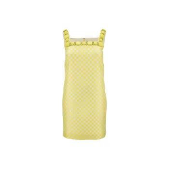 VERSACE Embellished Check pattern Dress