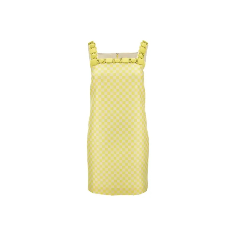 VERSACE Embellished Check pattern Dress-0