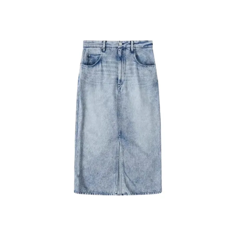 ISABEL MARANT ETOILE Denim Long Skirt Women's Blue-0
